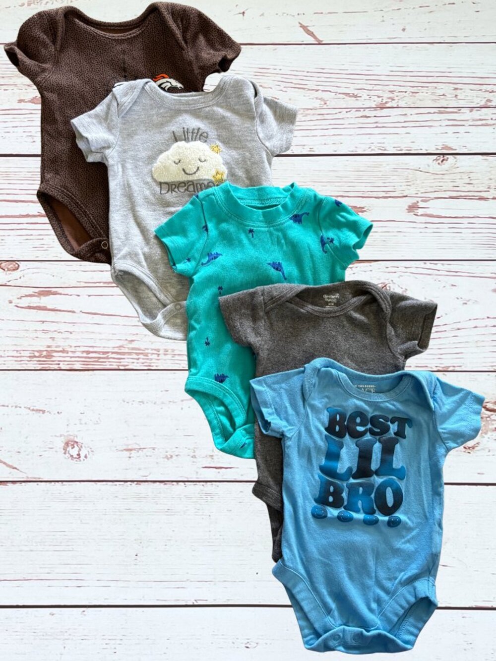 0-3 Month Baby 5 PC Short Sleeve Clothing Bundle